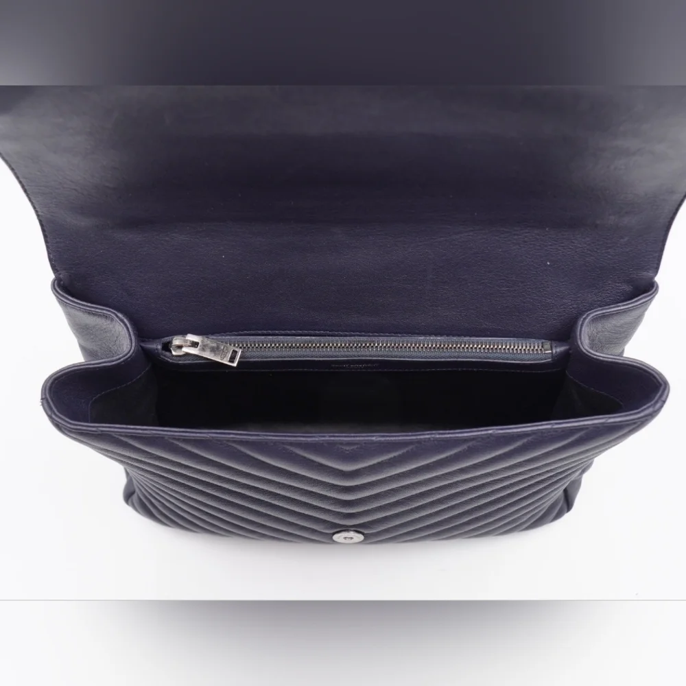 CE28 💟 Saint Laurent Leather College Large - Picture 14 of 16